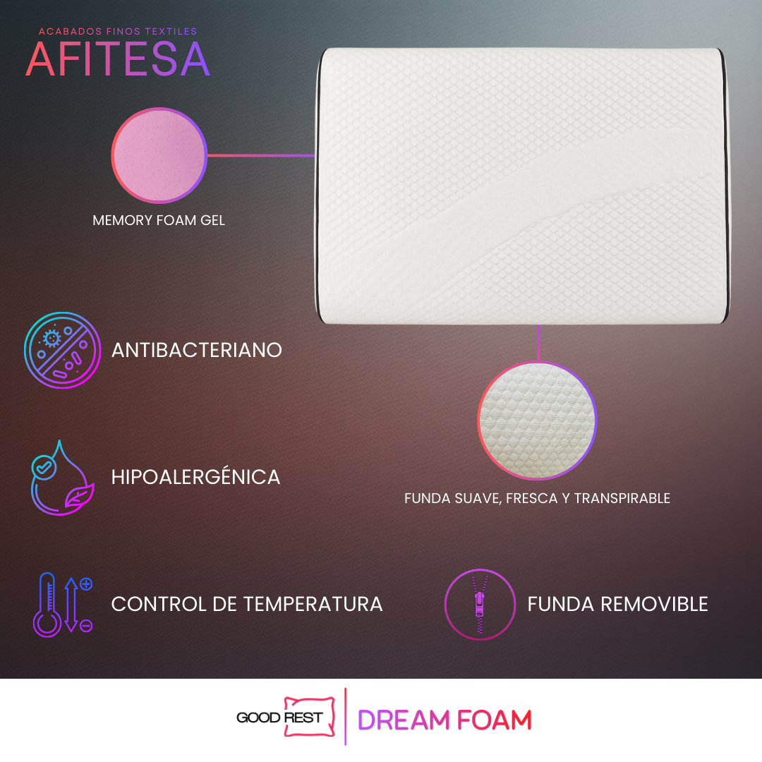 Almohada Good Rest Memory Foam Fresh Gel Suave