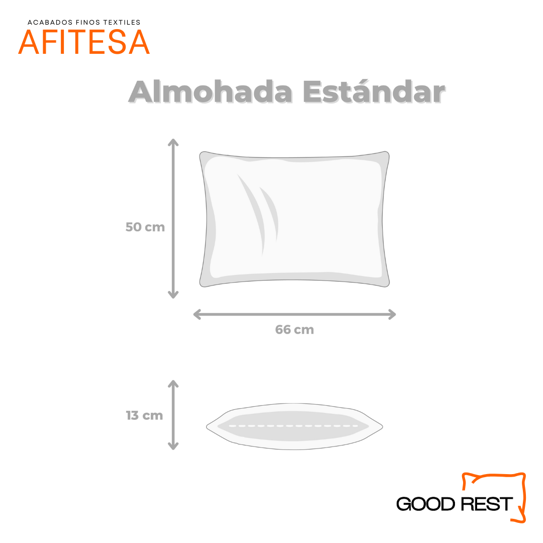 Almohada 2 Pack Estándar Essential Semi Firme Good Rest
