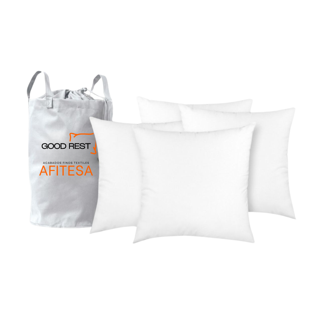 Relleno Para Cojín Good Rest Microfibra Lavable 40x40 4 Pack