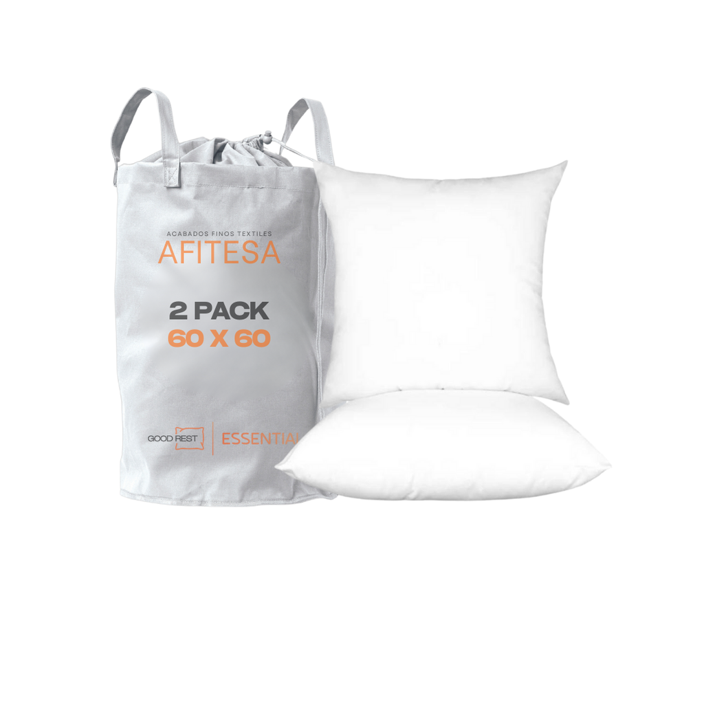 Relleno Para Cojín Good Rest Microfibra Lavable 60x60 2 Pack