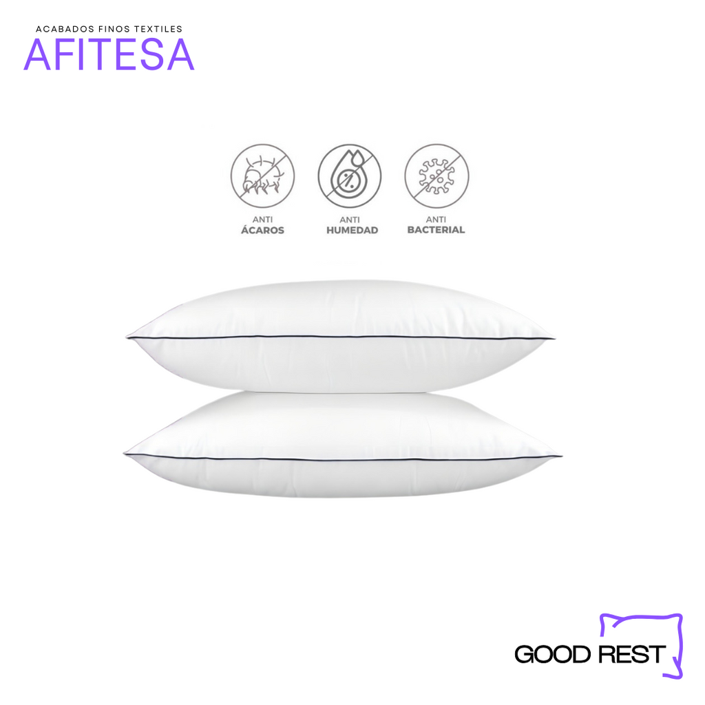 4 Pack Almohadas 2 Std + 2 Ks Deluxe Good Rest Semi Firme