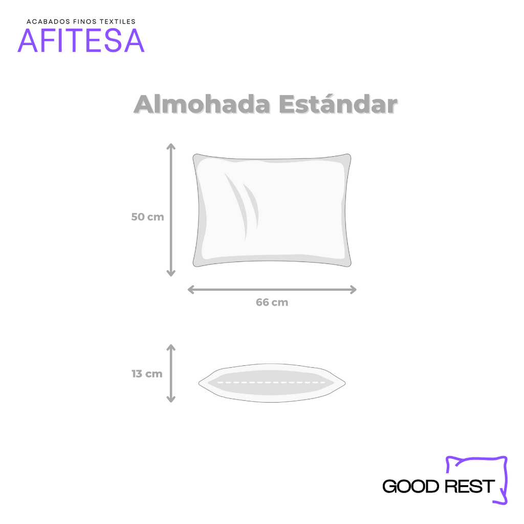 4 Pack Almohadas 2 Std + 2 Ks Deluxe Good Rest Semi Firme