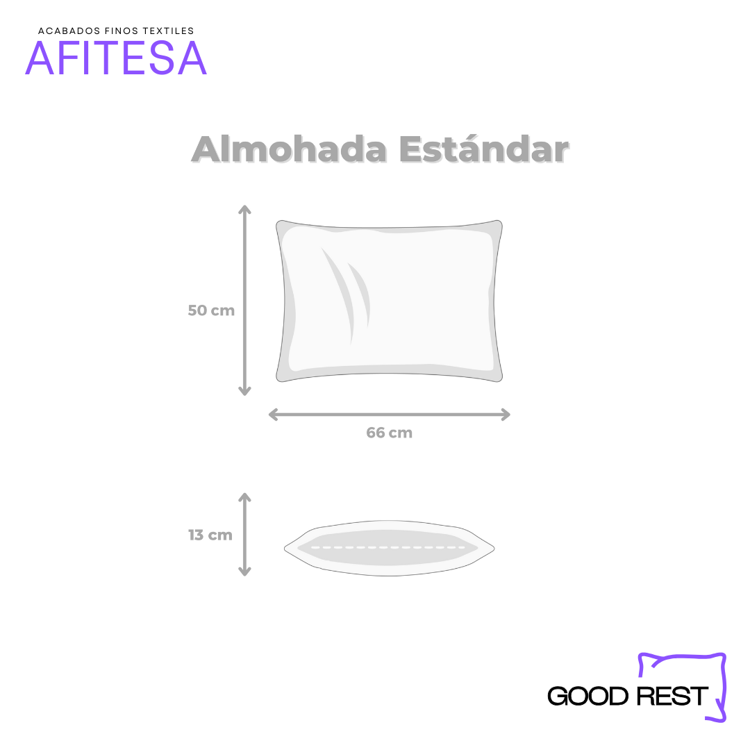 4 Pack Almohadas 2 Std + 2 Ks Deluxe Good Rest Semi Firme