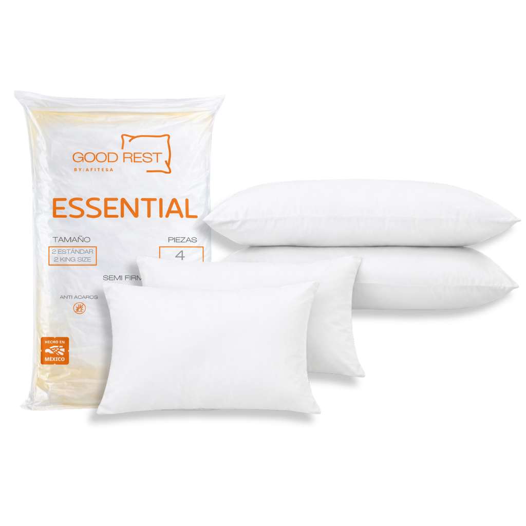 4 Pack Almohada Essential Good Rest 2 Estándar + 2 King Size