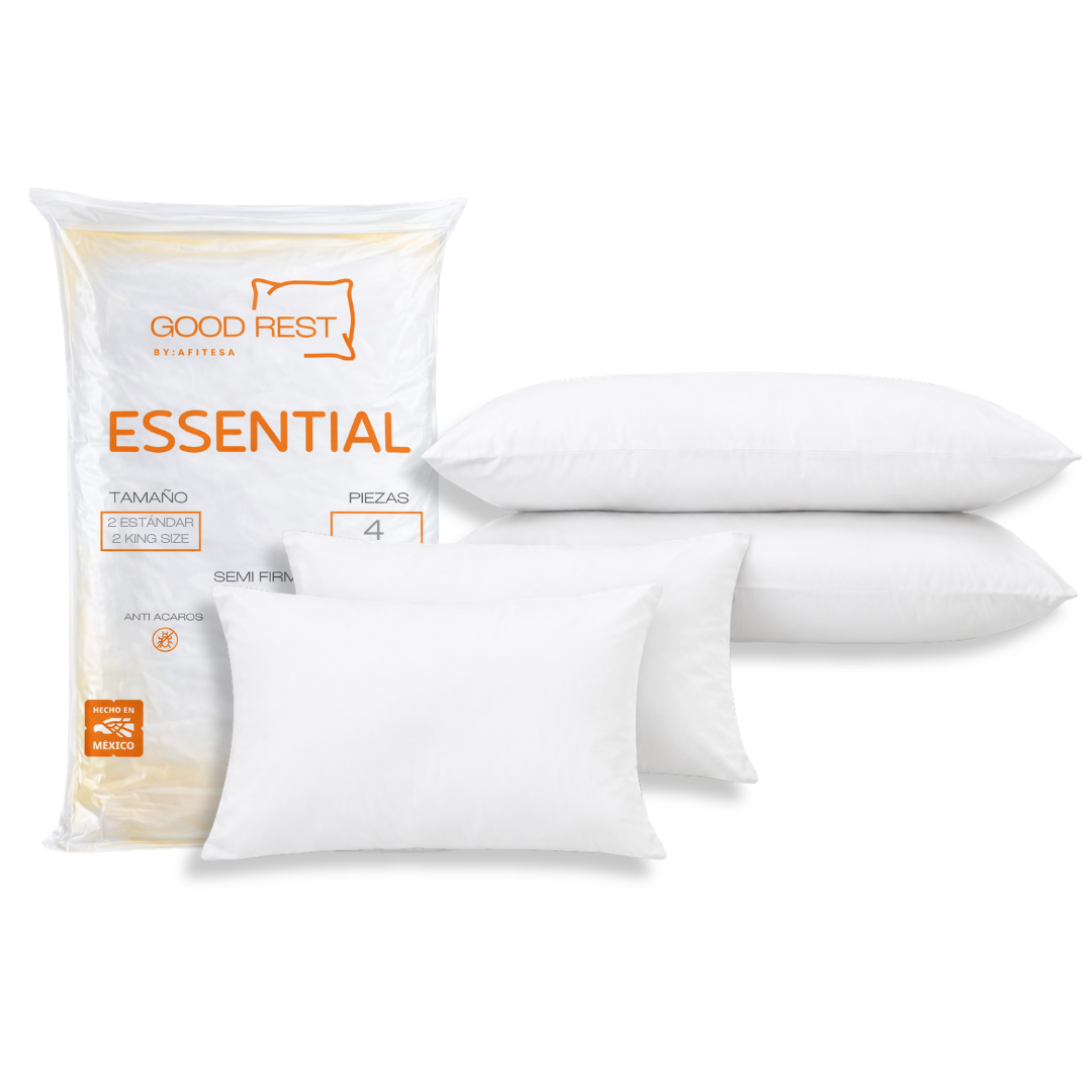 4 Pack Almohada Essential Good Rest 2 Estándar + 2 King Size