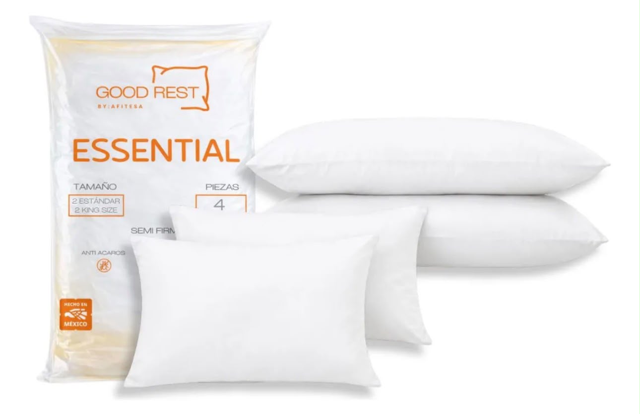 4 Pack Almohada Essential Good Rest 2 Estándar + 2 King Size