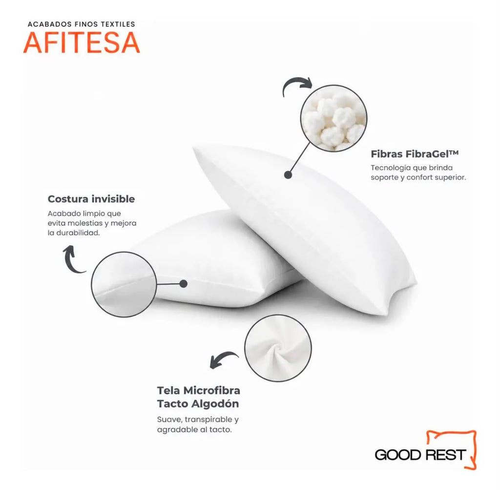 4 Pack Almohada Essential Good Rest 2 Estándar + 2 King Size