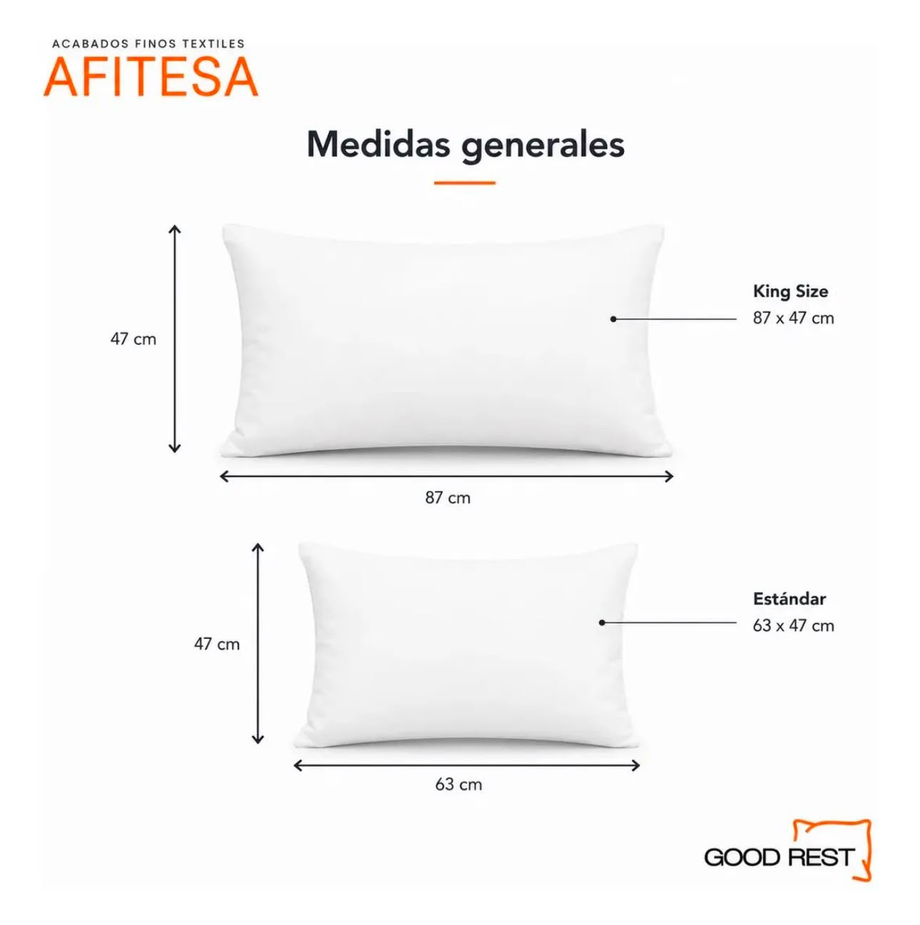 4 Pack Almohada Essential Good Rest 2 Estándar + 2 King Size