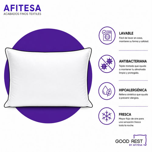 4 Pack Almohadas 2 Std + 2 Ks Deluxe Good Rest Semi Firme