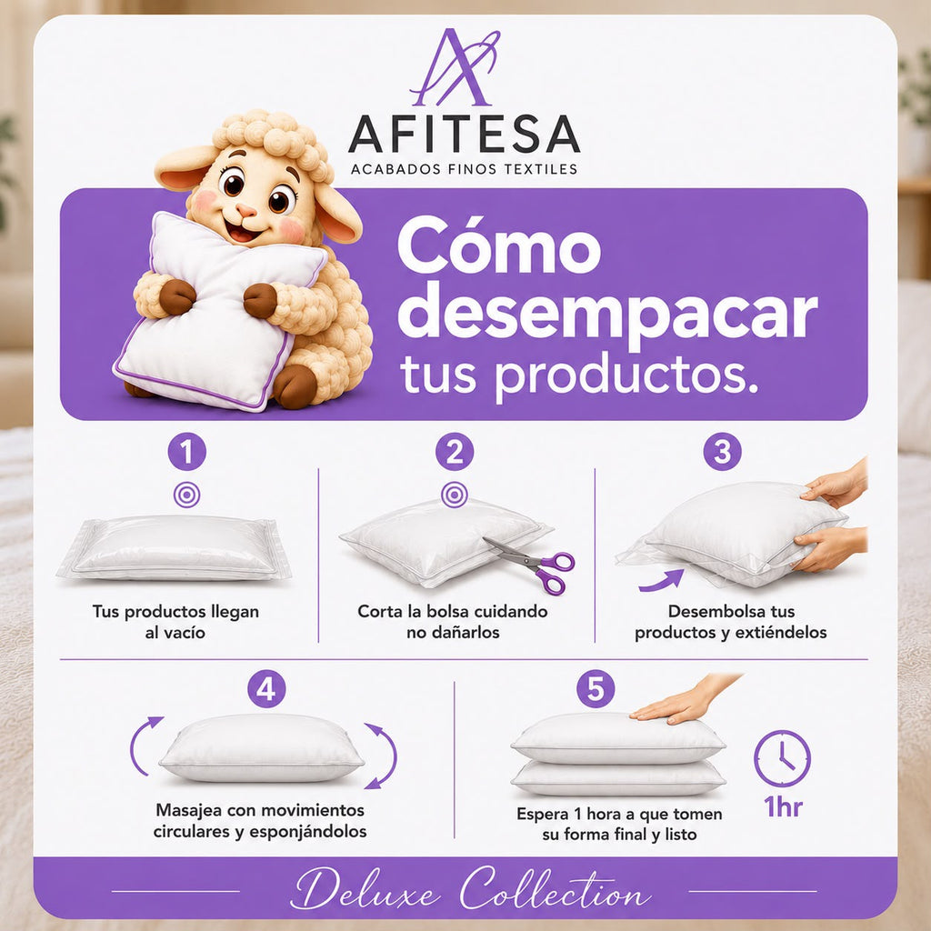 4 Pack Almohadas 2 Std + 2 Ks Deluxe Good Rest Semi Firme