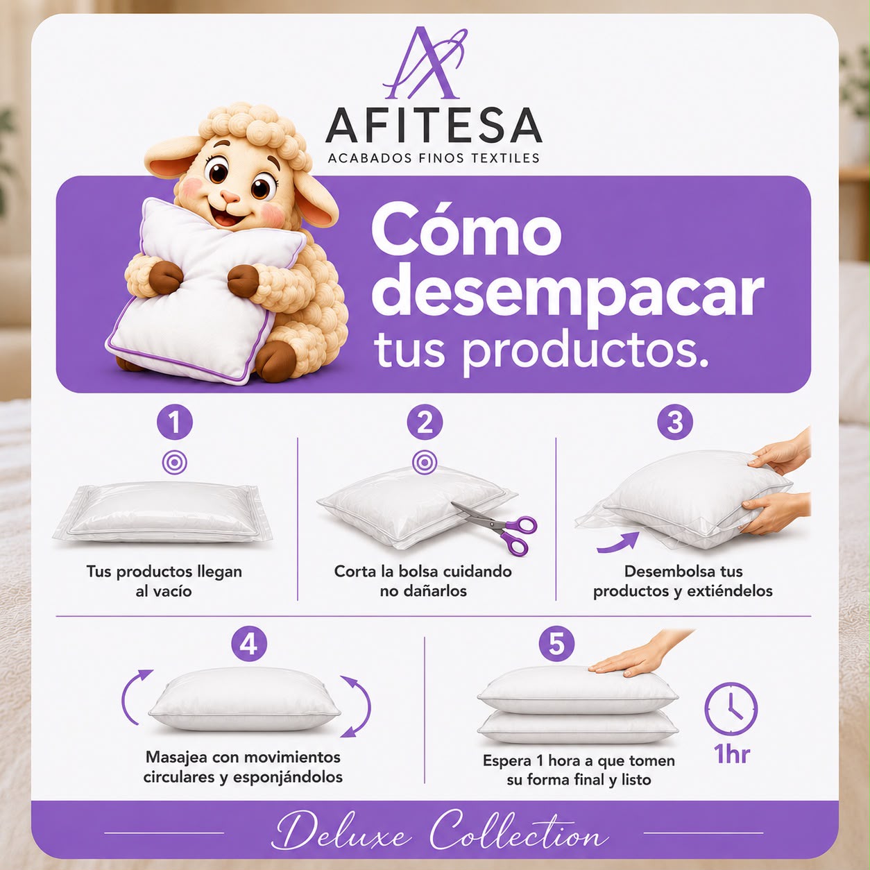 4 Pack Almohadas 2 Std + 2 Ks Deluxe Good Rest Semi Firme